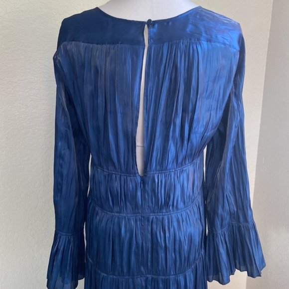 Cinq à Sept long sleeve asymmetric Dress in Dark Blue - Picture 8 of 8